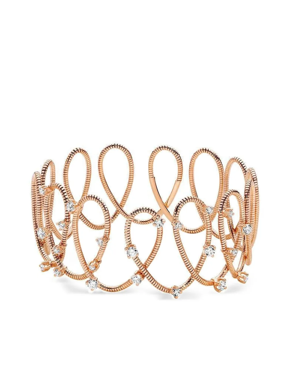 Mattia Cielo 18k Rose Gold Rugiada Diamond Bracelet In Gold