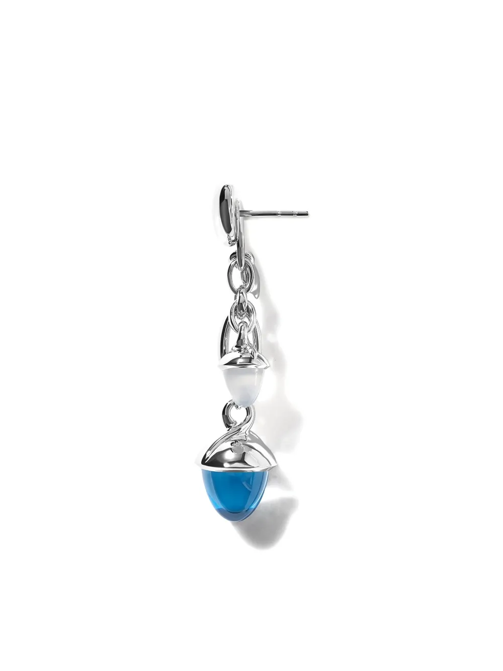 Tamara Comolli 18k White Gold Mikado Acorn Earrings In Metallic