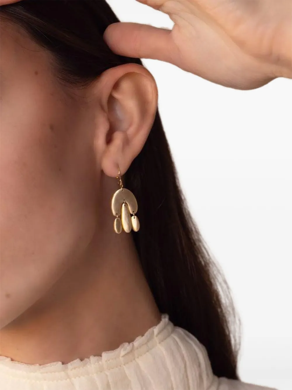 Ten Thousand Things Gold Metal Chandelier Earrings In Brown