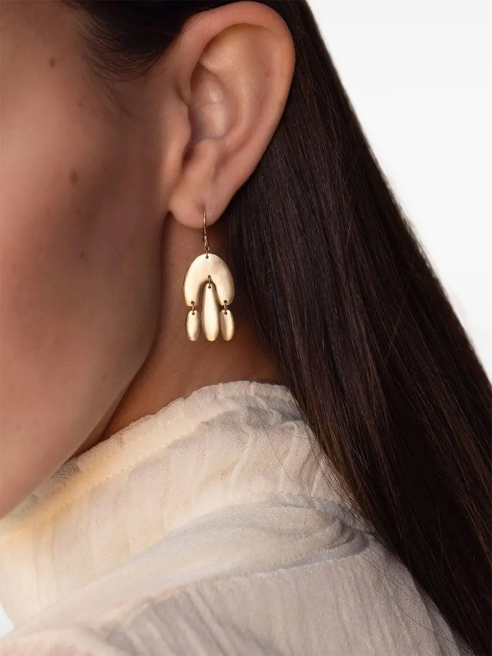 Ten Thousand Things Gold Metal Chandelier Earrings In Brown