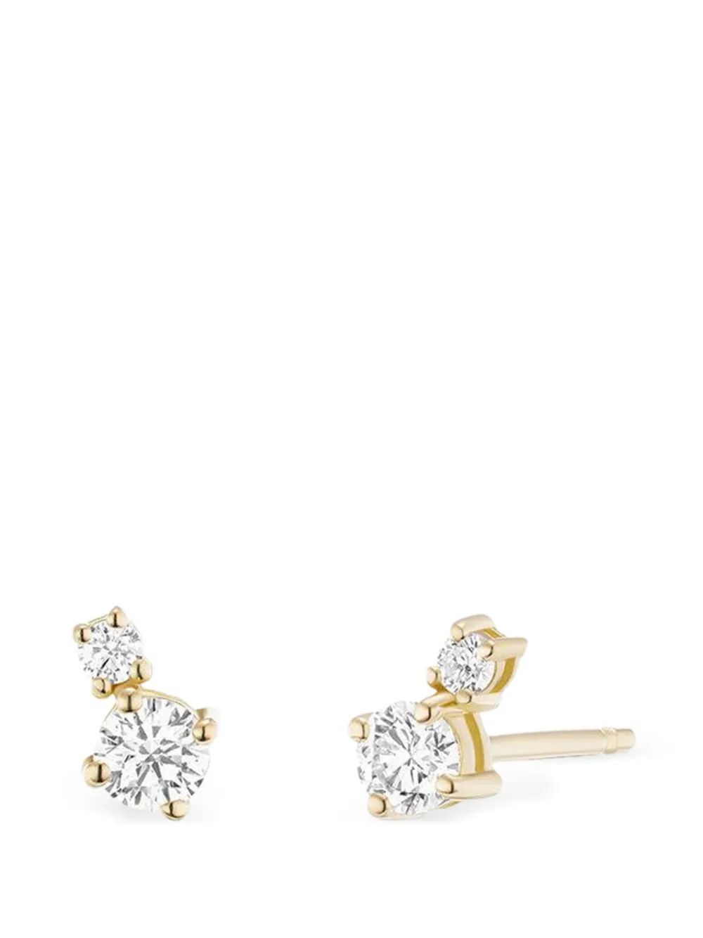  Melissa Kaye 18k Yellow Gold Diamond Double Stud Earrings 