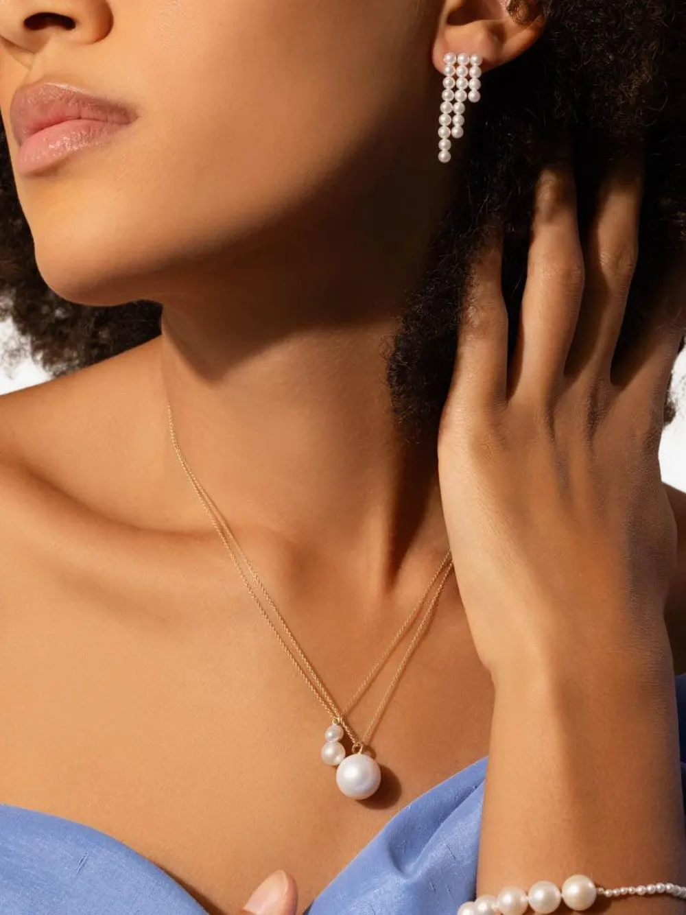 Sophie Bille Brahe 14k Recycled Yellow Gold La Valse Trois Temps Pearl Earrings In White