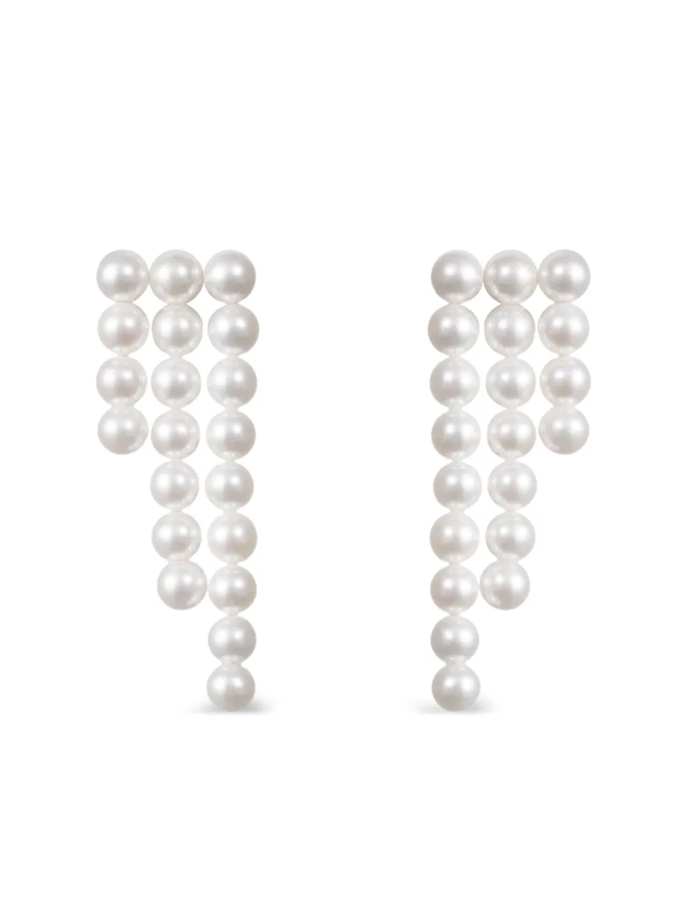 Sophie Bille Brahe 14k Recycled Yellow Gold La Valse Trois Temps Pearl Earrings In White