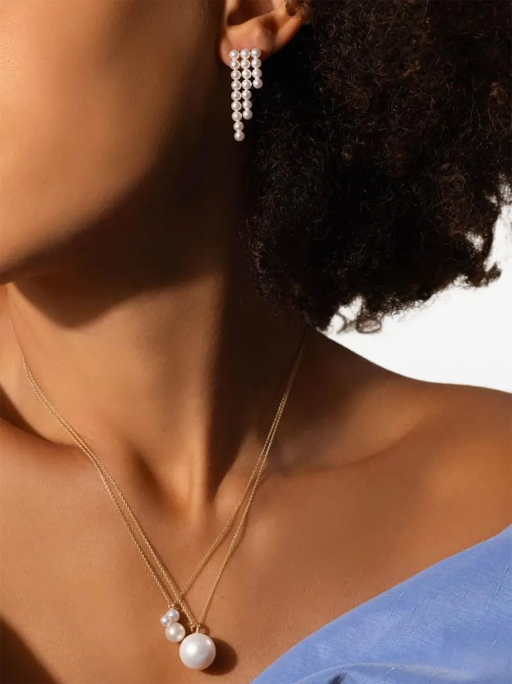 Sophie Bille Brahe 14k Recycled Yellow Gold La Valse Trois Temps Pearl Earrings In White