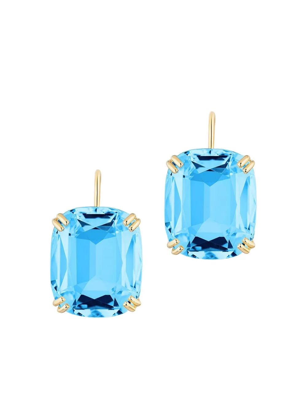 Goshwara Orecchini in oro giallo 18 carati con topazi blu