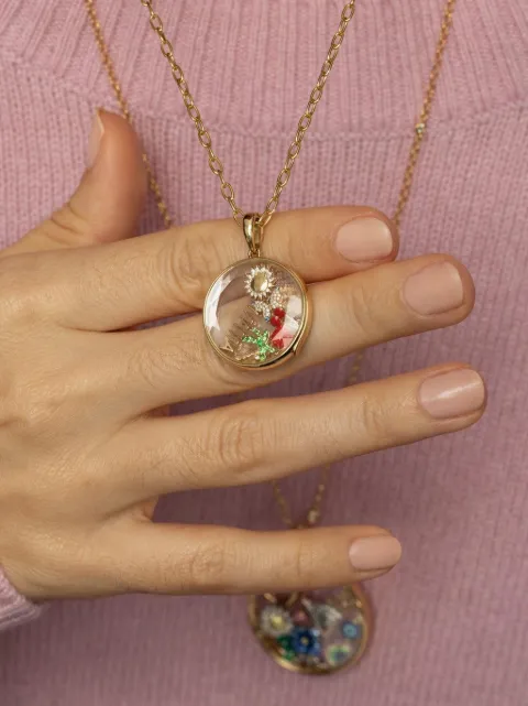 Loquet 18kt yellow gold Palm Tree necklace