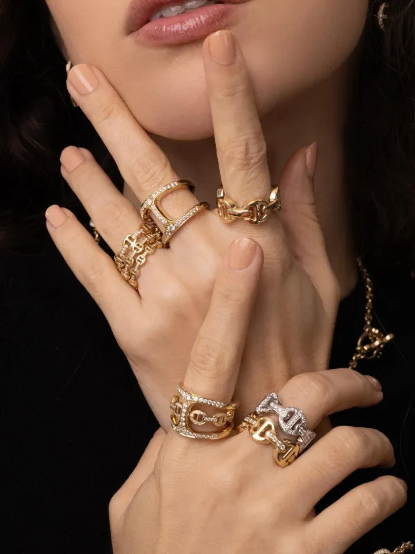 HOORSENBUHS Dame II リング 18Kイエローゴールド | ゴールドトーン