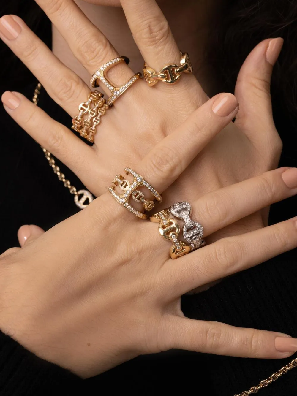  Hoorsenbuhs 18k Yellow Gold Dame Ii Ring 