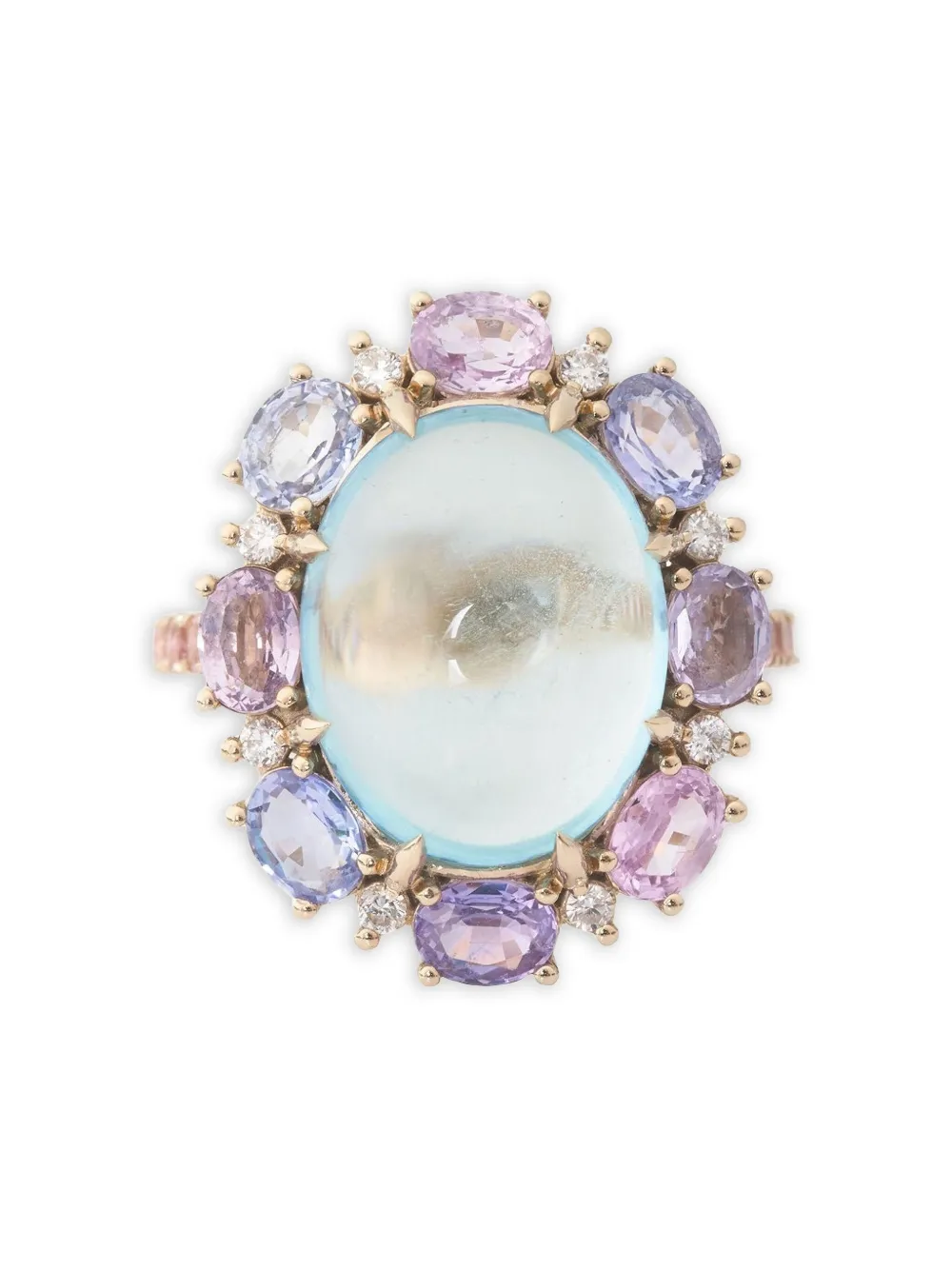 Yi Collection 18k White Gold Anastasia Multi-stone Ring In Purple