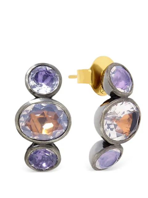 Larkspur & Hawk 14k yellow gold Luzia quartz earrings