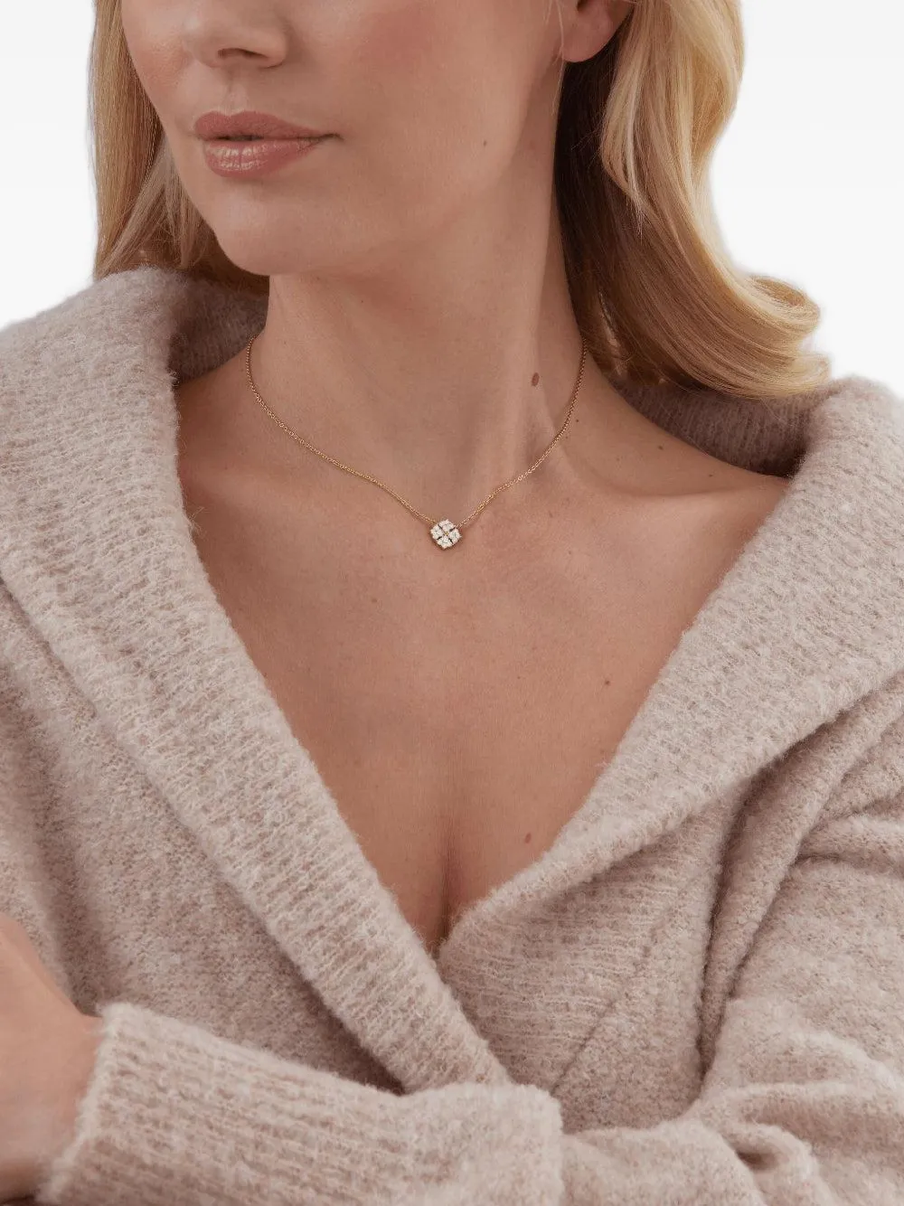 Sara Weinstock collar floral en oro amarillo con diamante | Image 2