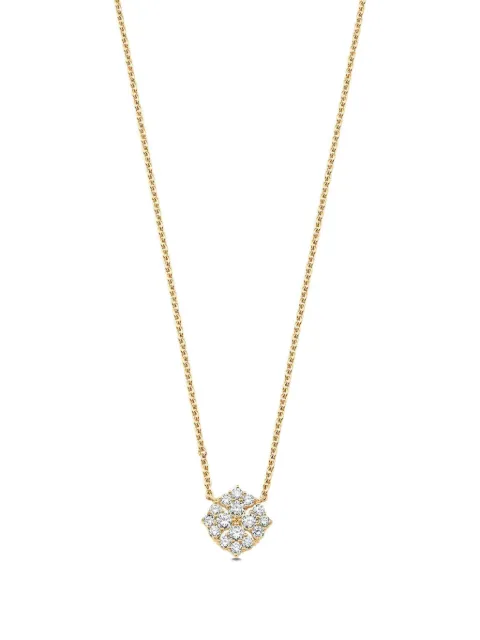 Sara Weinstock Yellow Gold Diamond Floral Necklace