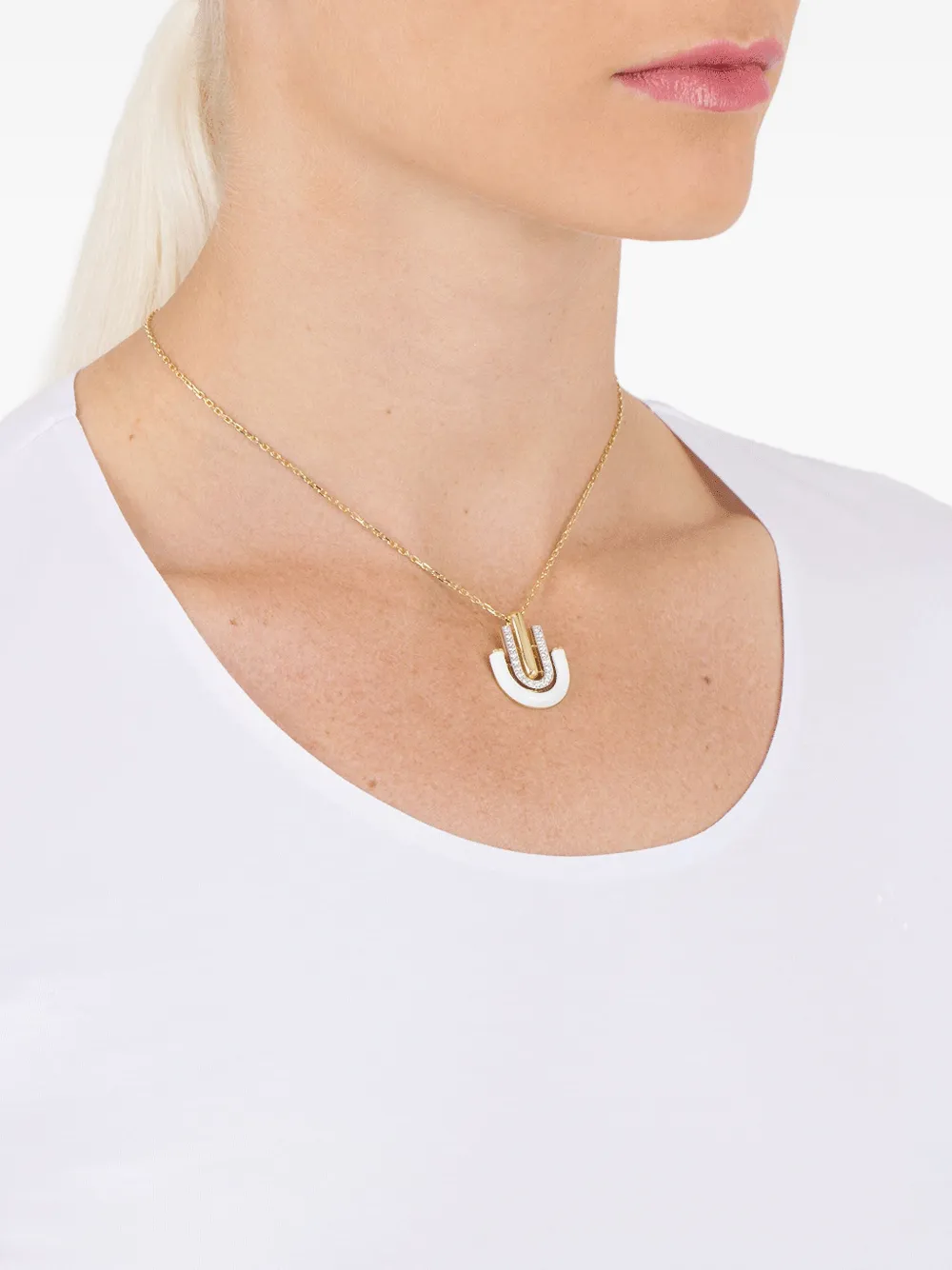 David Webb 18k yellow gold Unity diamond necklace | Image 2