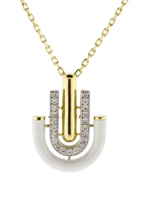 David Webb 18k yellow gold Unity diamond necklace