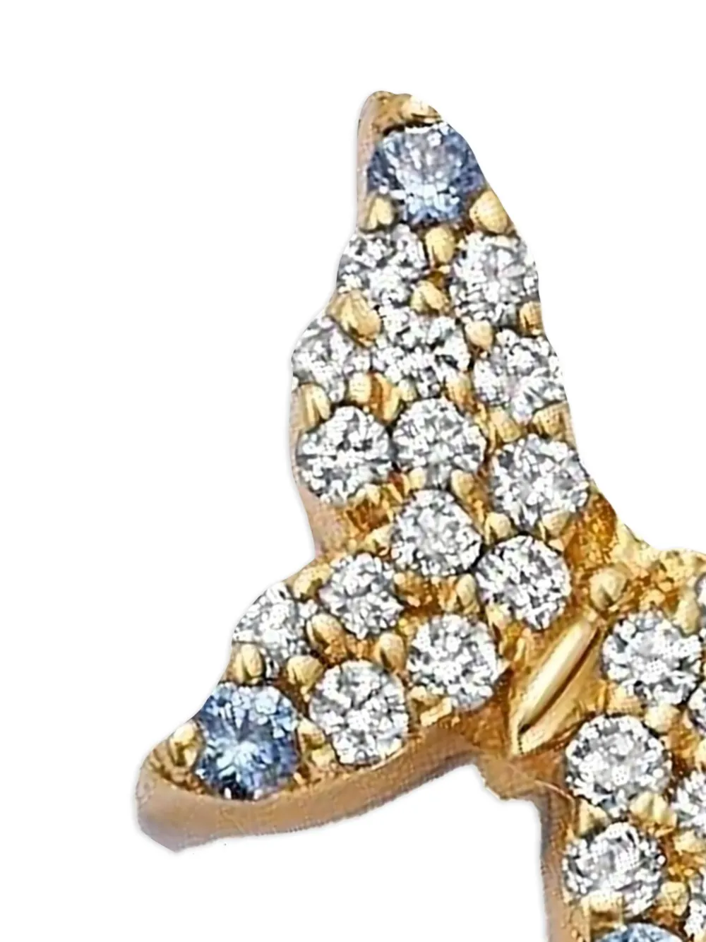 Loquet 18k Yellow Gold Butterfly Diamond And Sapphire Charm In Gold