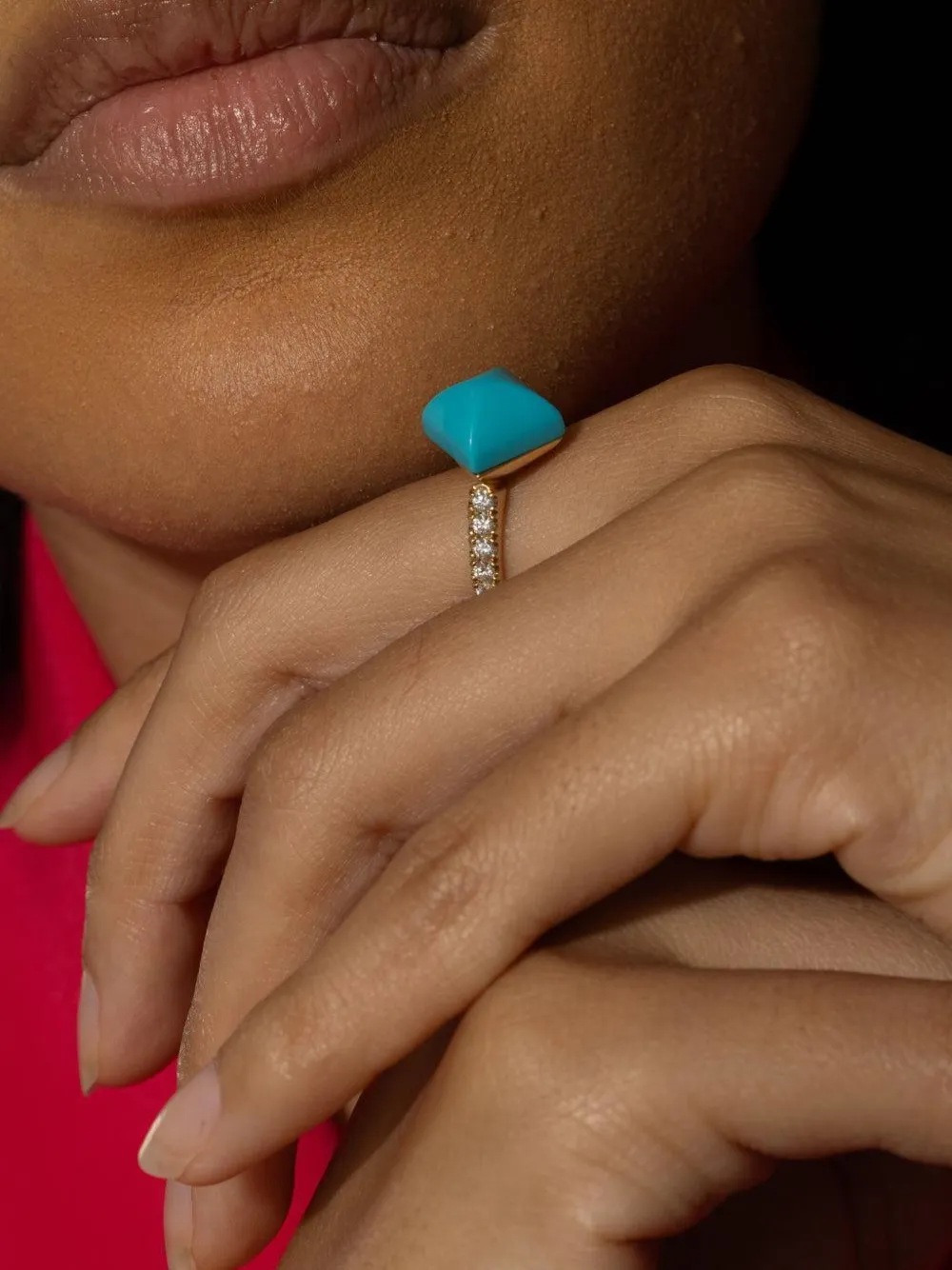 Brooks Brothers anillo en oro amarillo de 18kt con gemas | Image 2