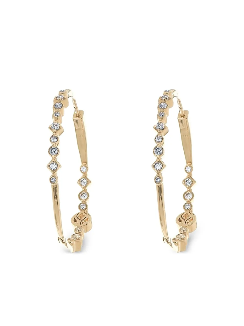 Loree Rodkin 14k Yellow Gold Diamond Hoop Earrings