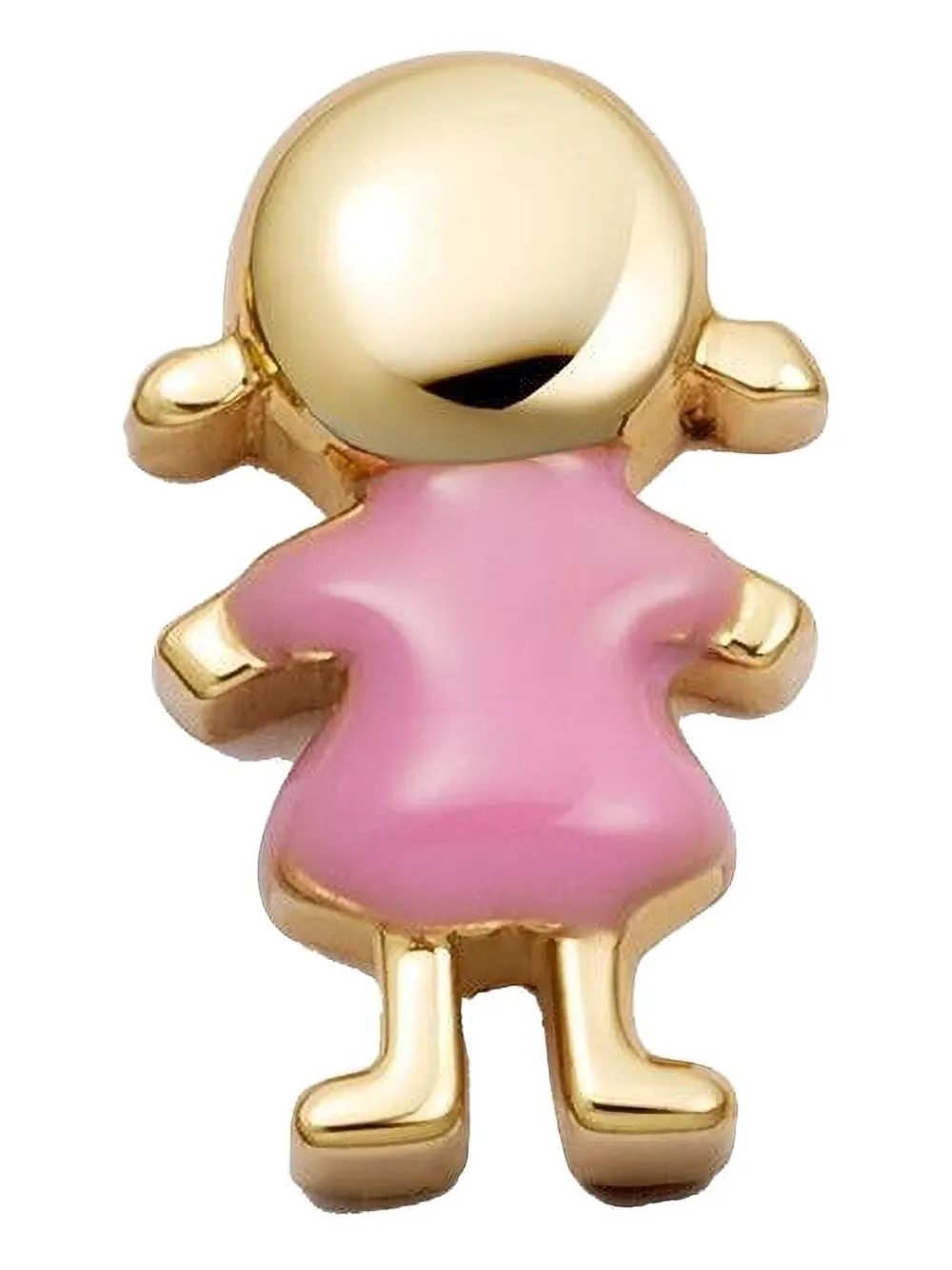 Loquet 18kt Yellow Gold Girl Charm Necklace In Gold
