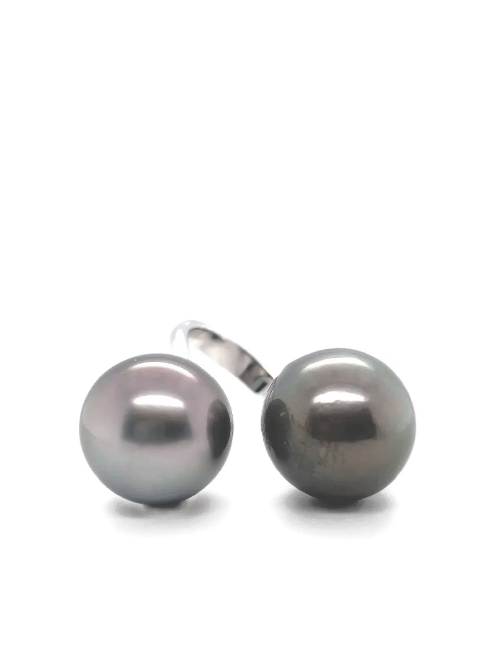 Piranesi 18k White Gold South Sea Pearl Double Ring In Gray