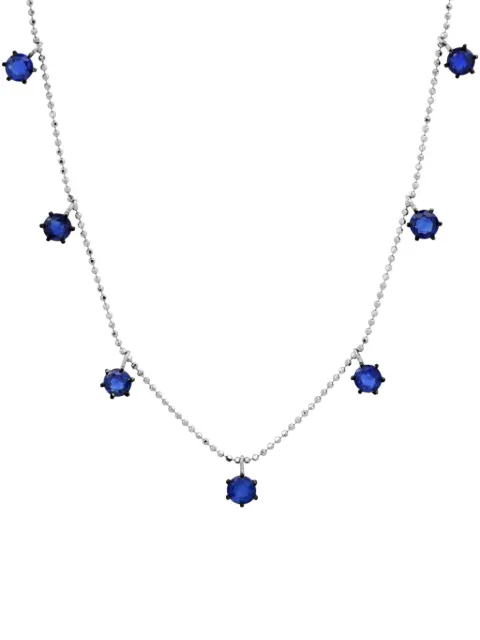 graziela 18K white gold Floating sapphire necklace