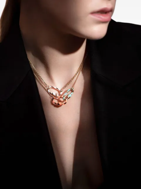 Marla Aaron 14K yellow gold enamel Lock pendant 