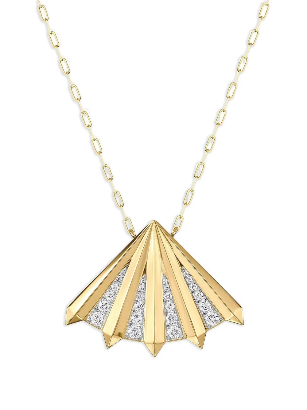PHILLIPS HOUSE 18kt Aura Fan Gelbgoldhalskette mit Diamanten