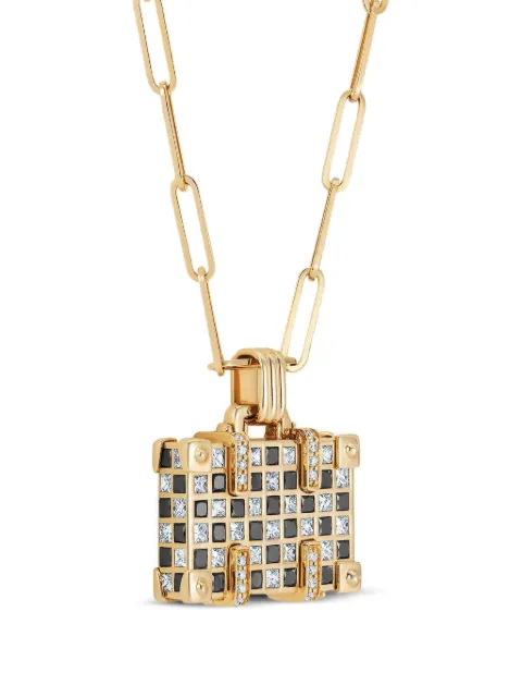 Nevernot 14kt yellow gold Weekend Night and Day Suitcase necklace