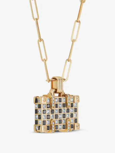 Nevernot 14kt yellow gold Weekend Night and Day Suitcase necklace