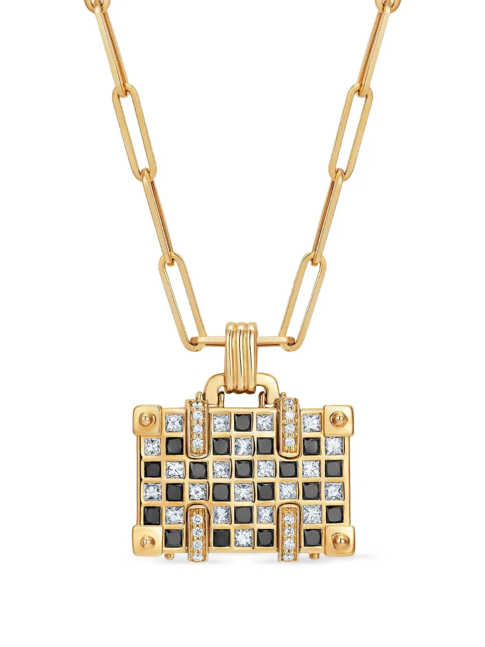 Nevernot 14kt Yellow Gold Weekend Night And Day Suitcase Necklace In Gold