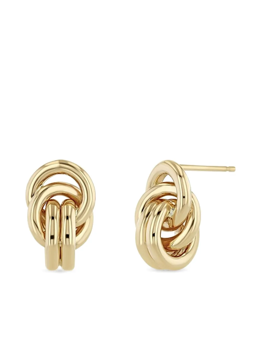 Zoë Chicco 14k Yellow Gold Large Link Knot Earrings In Gold
