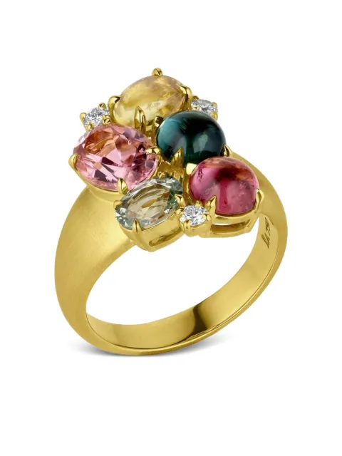 Leigh Maxwell anillo en oro amarillo de 18kt con gemas