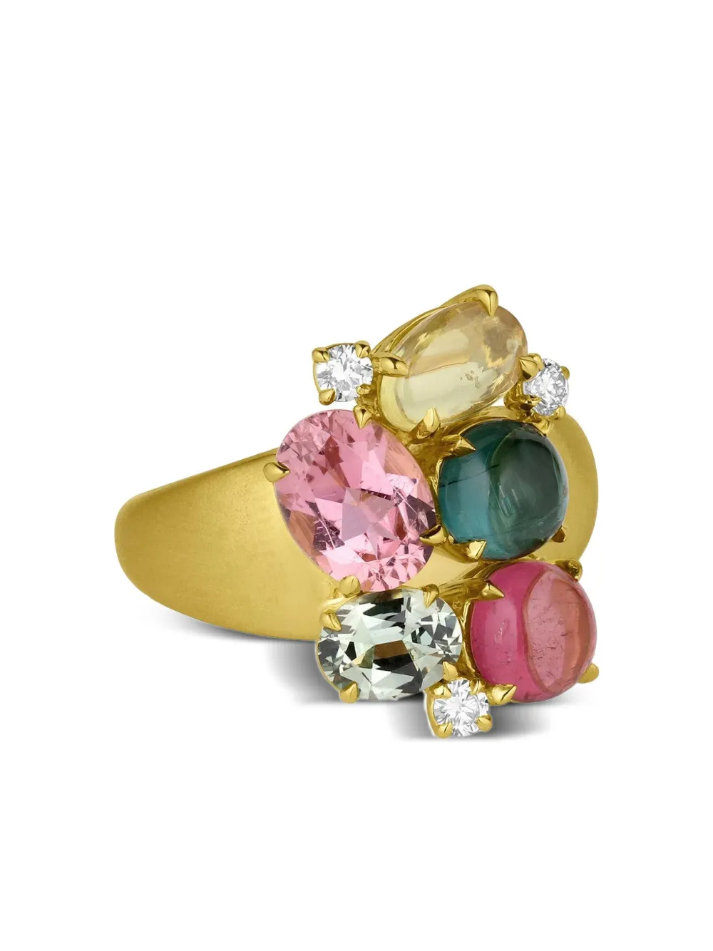 Leigh Maxwell 18k Yellow Gold Multi-stone Ring In Gold