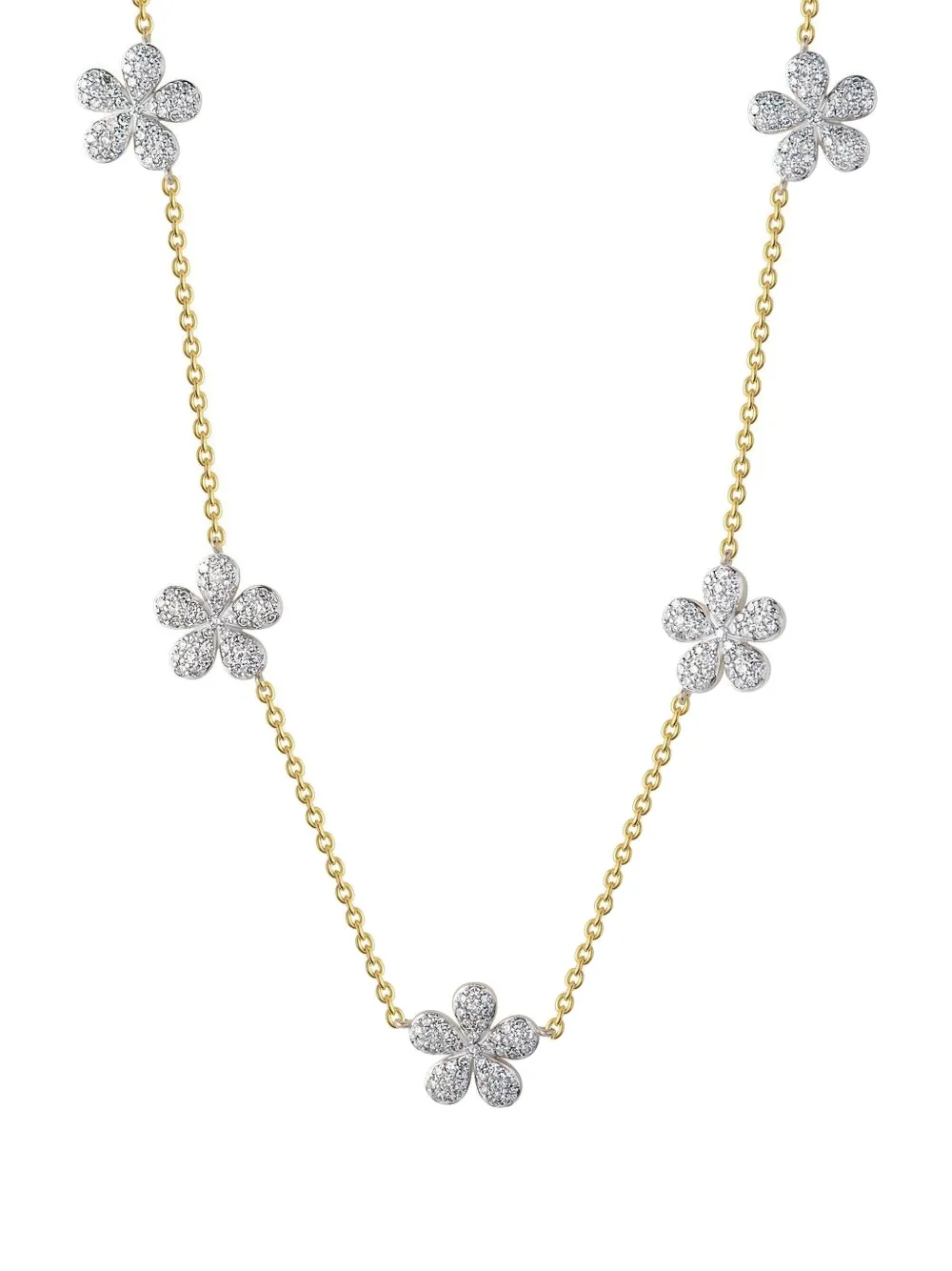 Phillips House 18kt Yellow Gold Forget-me-not Diamond Necklace