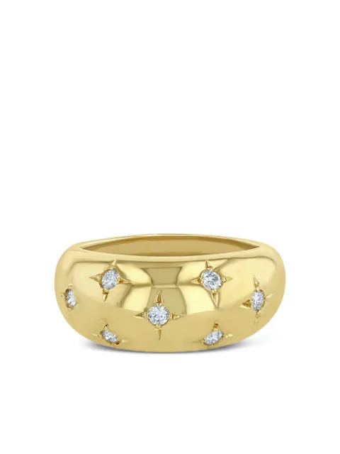 Zoë Chicco 14K yellow gold medium Aura diamond ring