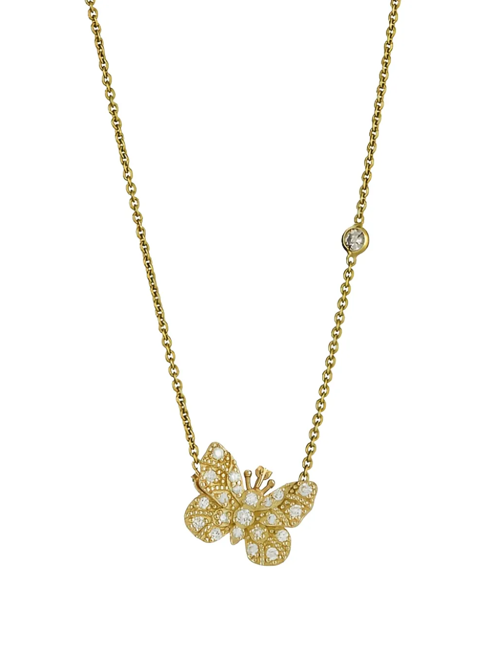 Tanya Farah Collana Butterfly in oro giallo 18 carati con diamanti