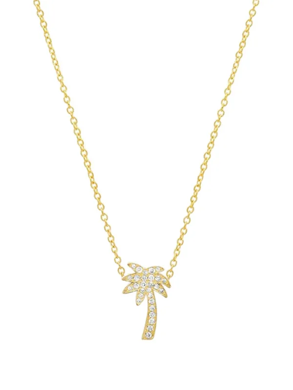 Jennifer Meyer 18kt Yellow Gold Palm Tree Necklace
