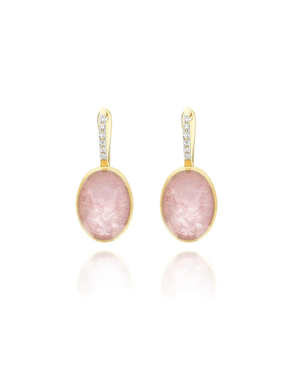 Nanis 18k Yellow Gold Diamond Rosolio Earrings