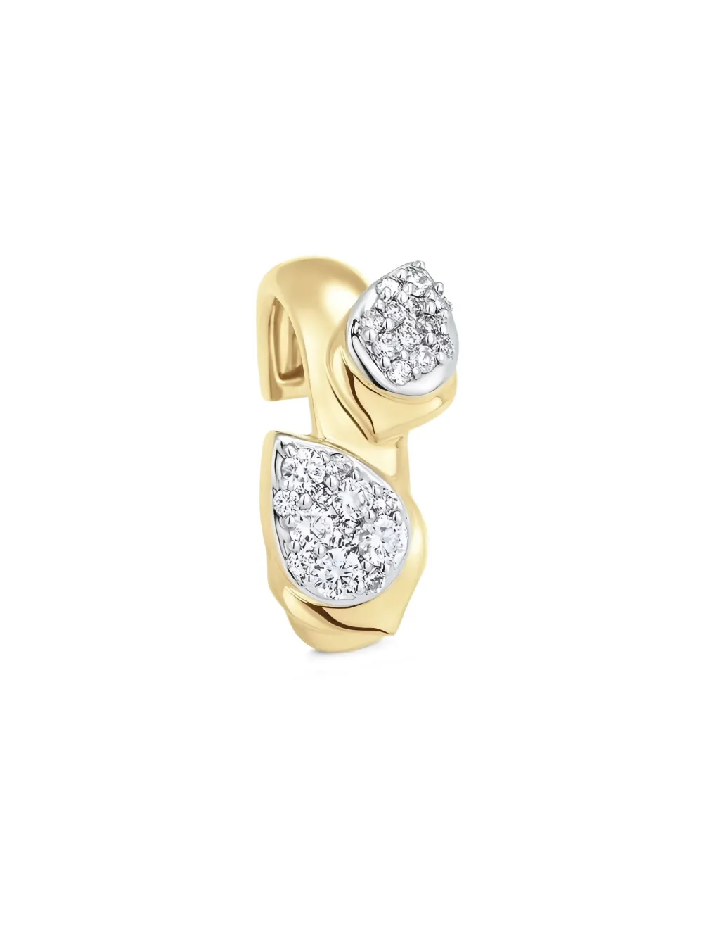 Sara Weinstock 18k Yellow Gold Lierre Diamond Ear Cuff In Brown