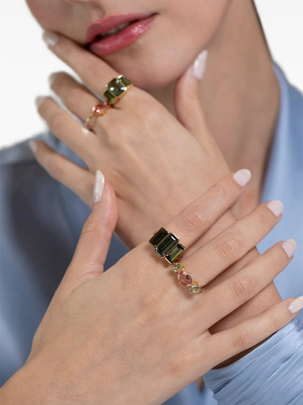 Yi Collection 18k Yellow Gold Macaroon Tourmaline Ring In Multi