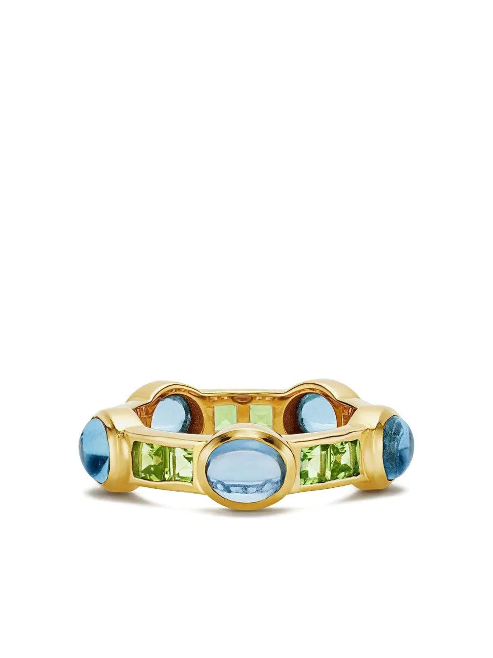 Van Robot 18K yellow gold Ibiza Van peridot and aquamarine ring | Image 2