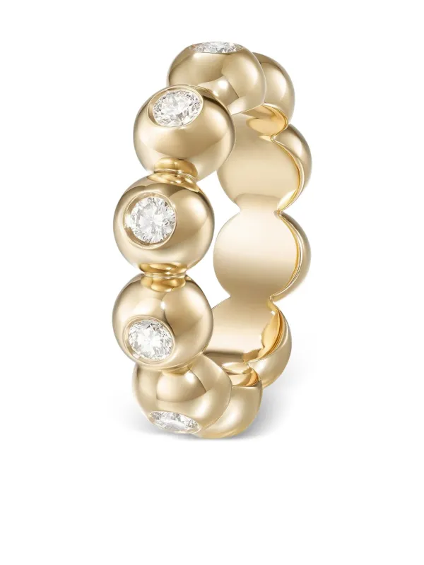 Melissa Kaye 18K Yellow Gold Large Audrey Eternity Band Ring