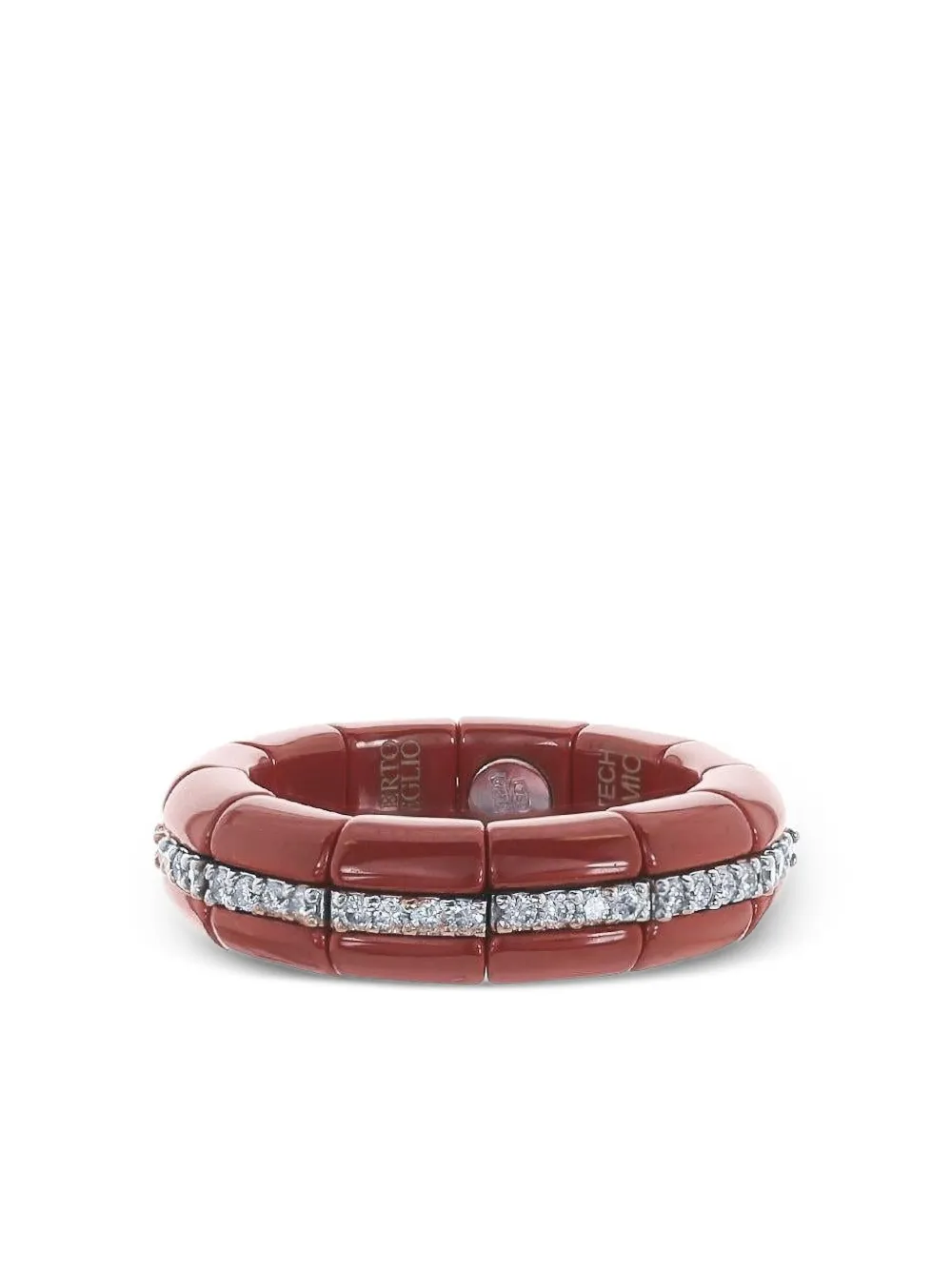 Roberto Demeglio Red Eternity Pura Stretch Ring In Brown