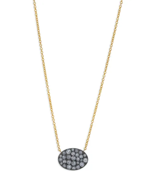 Sylva & Cie 18K yellow gold Oval Ten Table diamond necklace