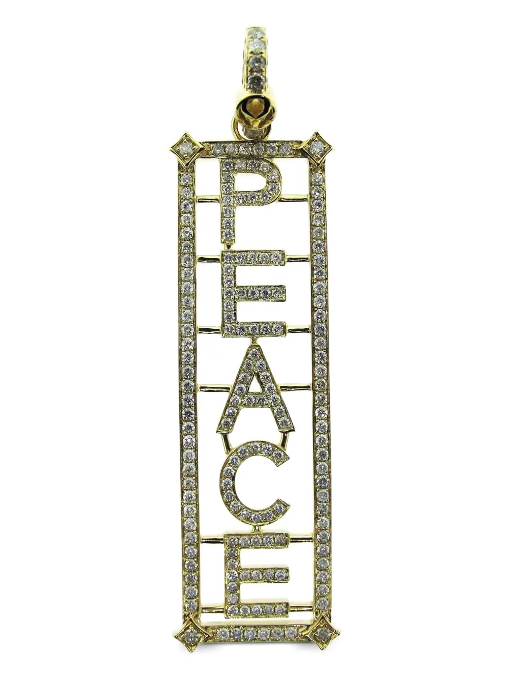Loree Rodkin 14kt Yellow Gold Peace Diamond Necklace