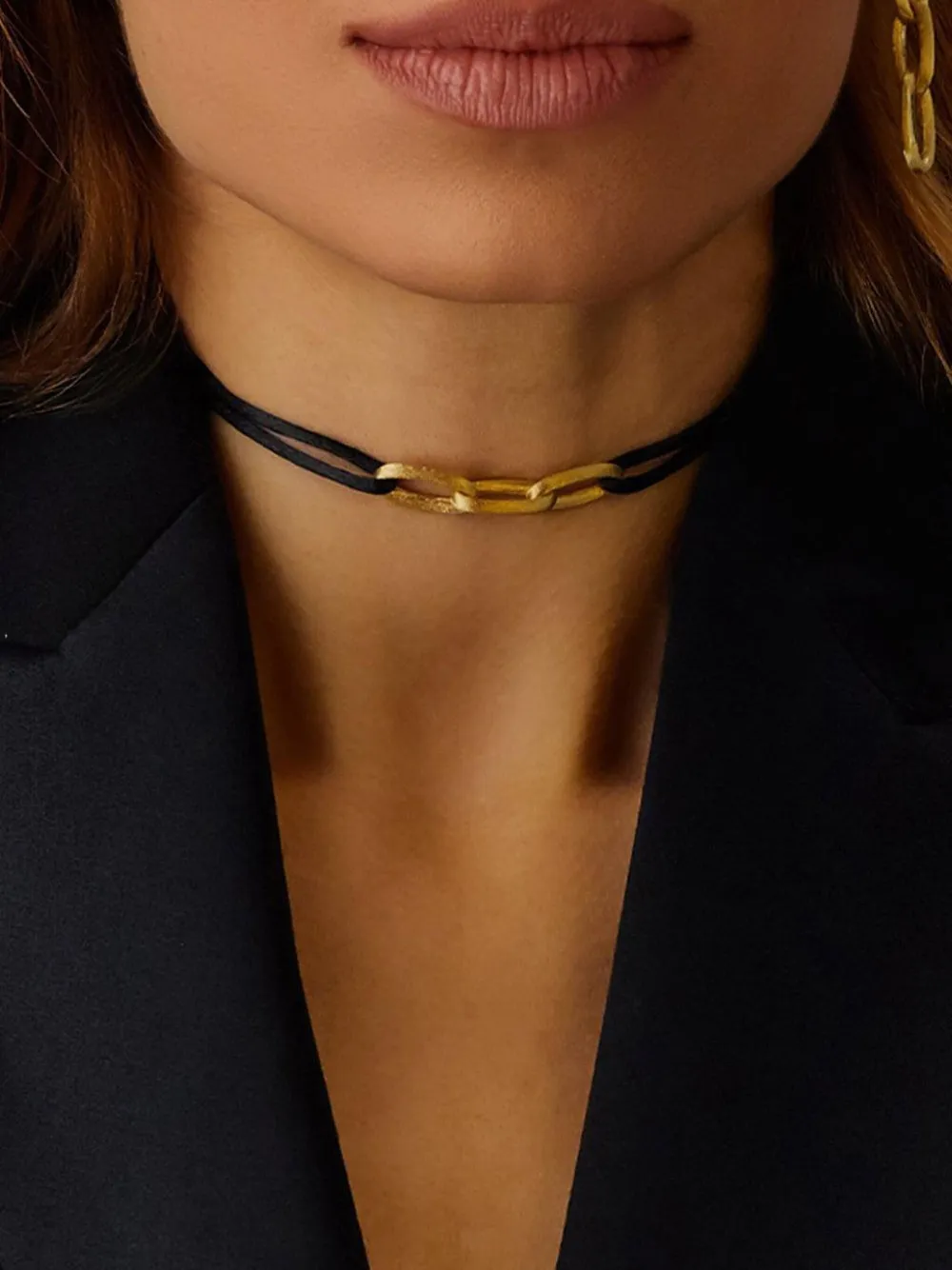 Nanis 18k Yellow Gold Libera Soul Choker Necklace