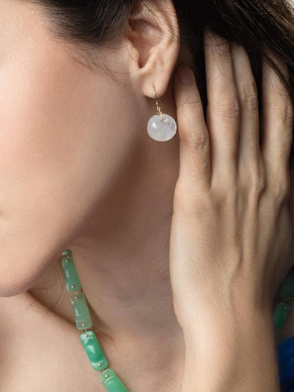 Ten Thousand Things 18k Yellow Gold Moonstone Earrings In Gold