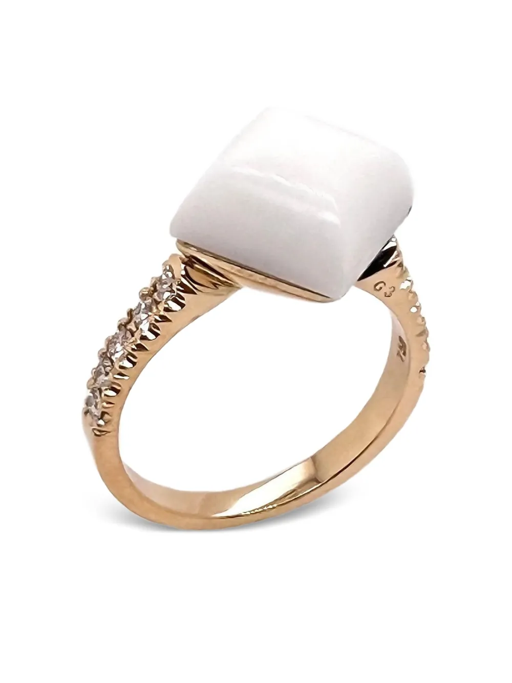 Brooks Brothers Gold Diamond Onyx Ring - Oro