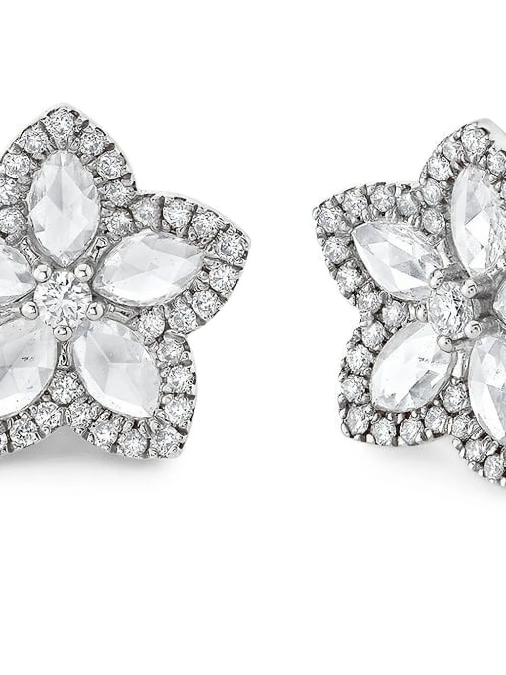 Logan Hollowell aretes Eternal Jardin en oro amarillo de 18kt con diamantes | plateado | Image 1