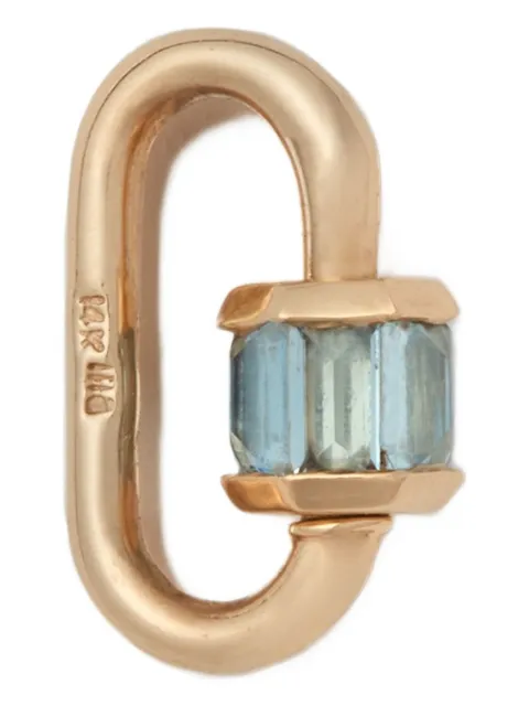Marla Aaron 14K yellow gold Aquamarine Clasp pendant 