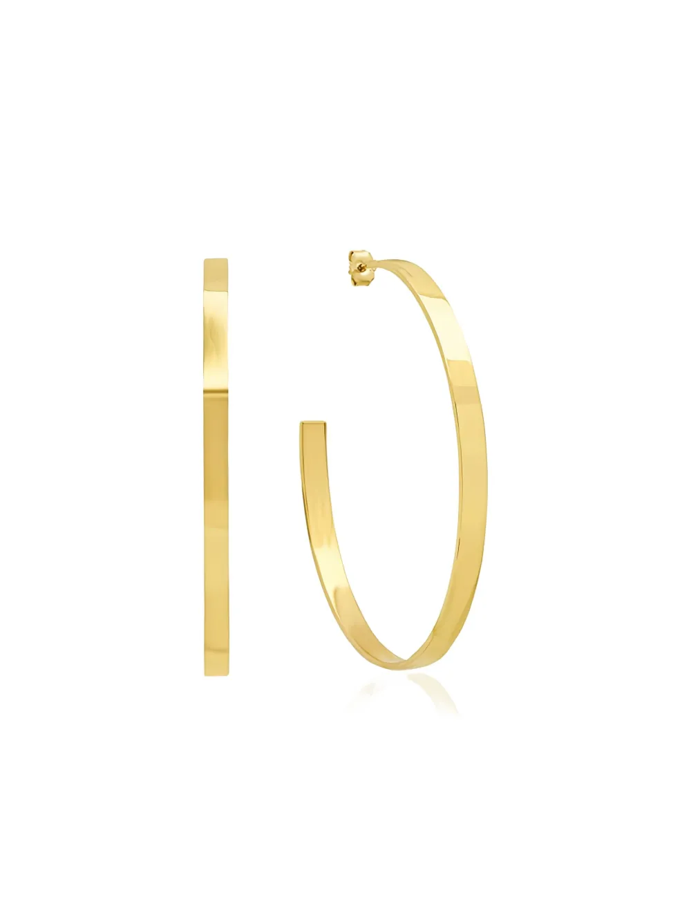 Jennifer Meyer 18k Yellow Gold Flat Hoops Earrings In Gold